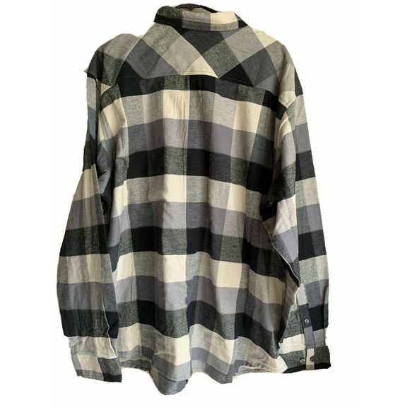 Columbia Men's Size 2XL Log Hopper Flannel Long Sleeve Shirt Black Plaid - Picture 2 of 7